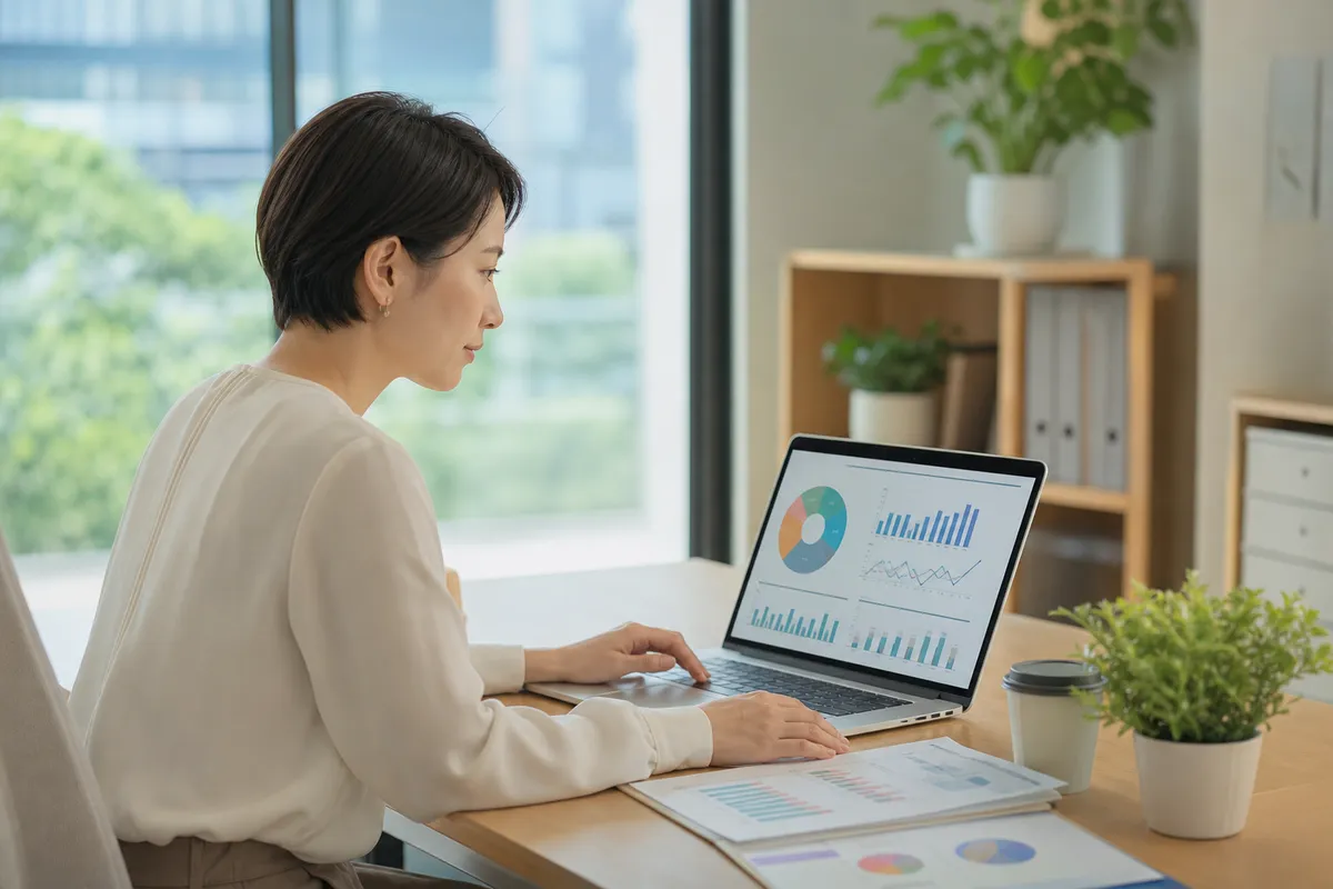 健康経営データを確認する人事担当者
