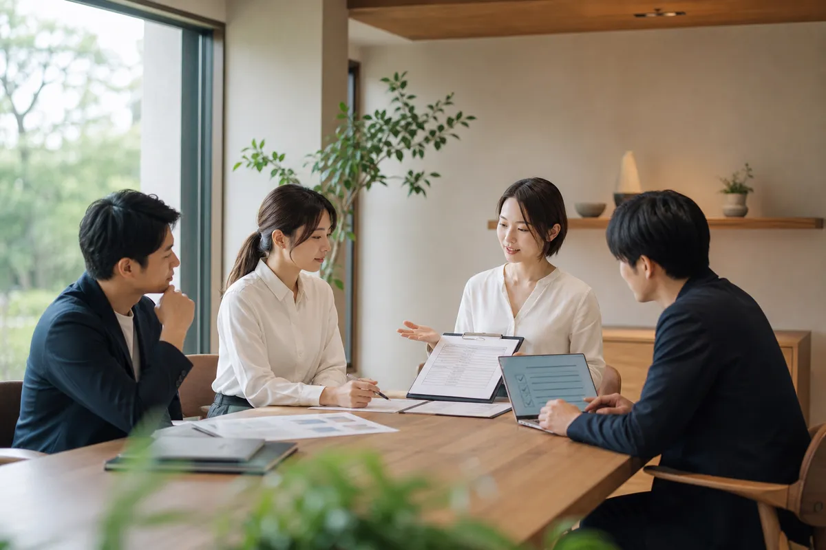 小規模事業場での法令対応準備の会議シーン