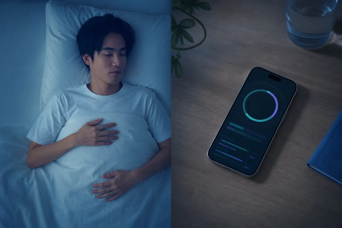 睡眠中の回復スコア計測イメージ