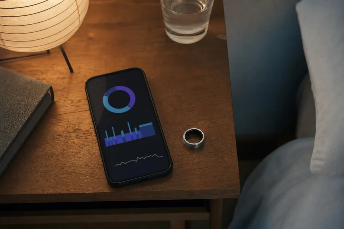 スマートリングと睡眠スコアアプリの俯瞰イメージ